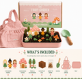 Fairy Gardening Kit for kids | Sensory Play set with Apron,Tray, Shovel, Fairies, Soil & Seeds | The Playmakers Co